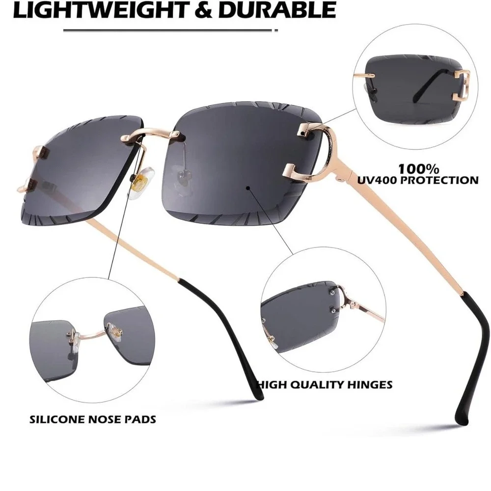Rectangle Sunglasses Men Fashion Vintage Driving Shades Aviator Festival‎ Casual